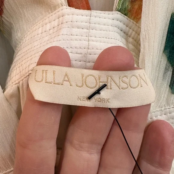 Ulla Johnson Sarai Dress in Cream with Multicolor Details NWT Size 6 - Picture 5 of 7